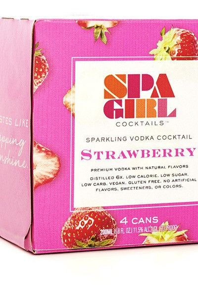 Spa Girl Cocktails Sparkling Strawberry Vodka Cocktail | Drizly