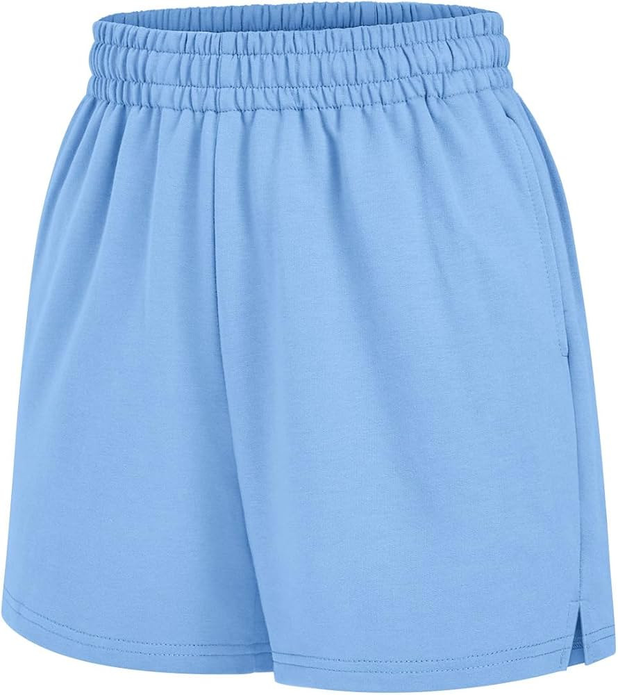 AUTOMET Women's Shorts Casual Summer Drawstring Comfy Elastic High Waist Running Shorts with Pock... | Amazon (US)