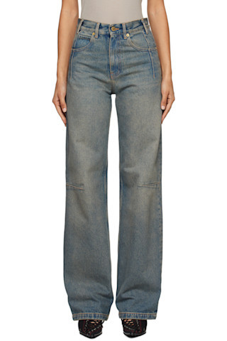 Blue Lu Straight Leg Fitted Jeans | SSENSE