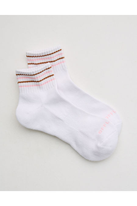 OFFLINE By Aerie Short Crew Socks Women's Playful Pink One Size | Aerie