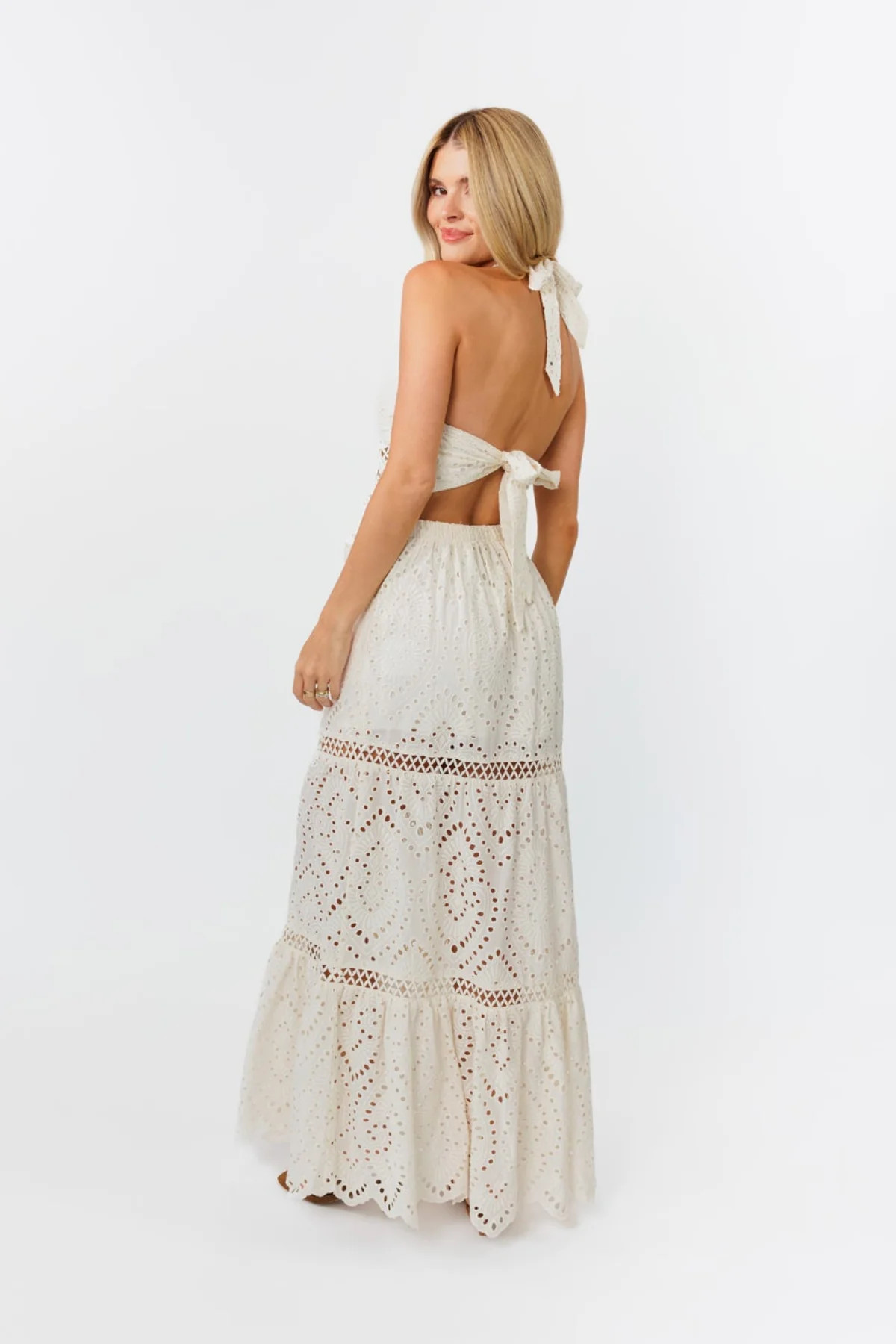 Coco Maxi Eyelet Skirt | Kittenish