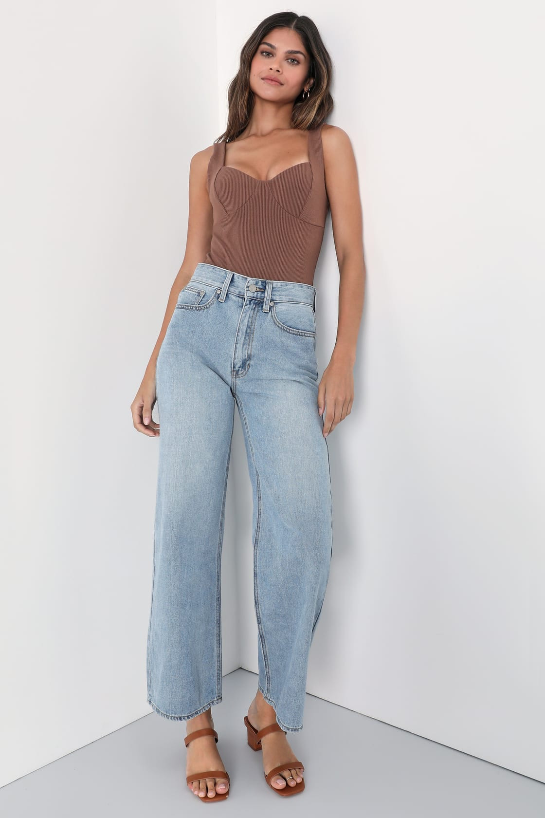 Trending Mood Light Wash High-Rise Wide-Leg Jeans | Lulus