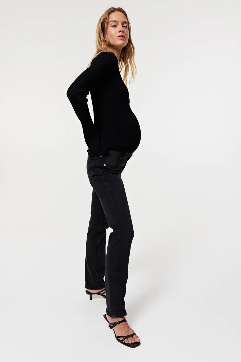 MAMA Slim Straight Low Jeans | H&M (US + CA)