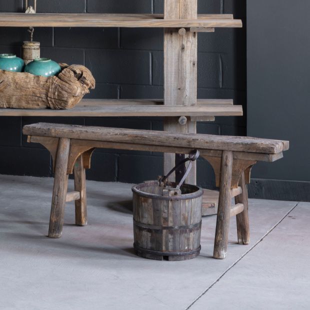 Reclaimed Wood Rustic Farmhouse Bench | Antique Farm House