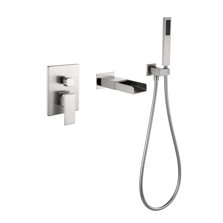 Single Handle Wall Mounted Tub Spout with Handshower | Wayfair North America