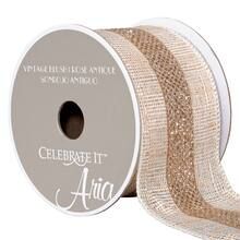 2.5" Linen Wired Metallic Ribbon By Celebrate It™ Aria Vintage Blush | Michaels Stores