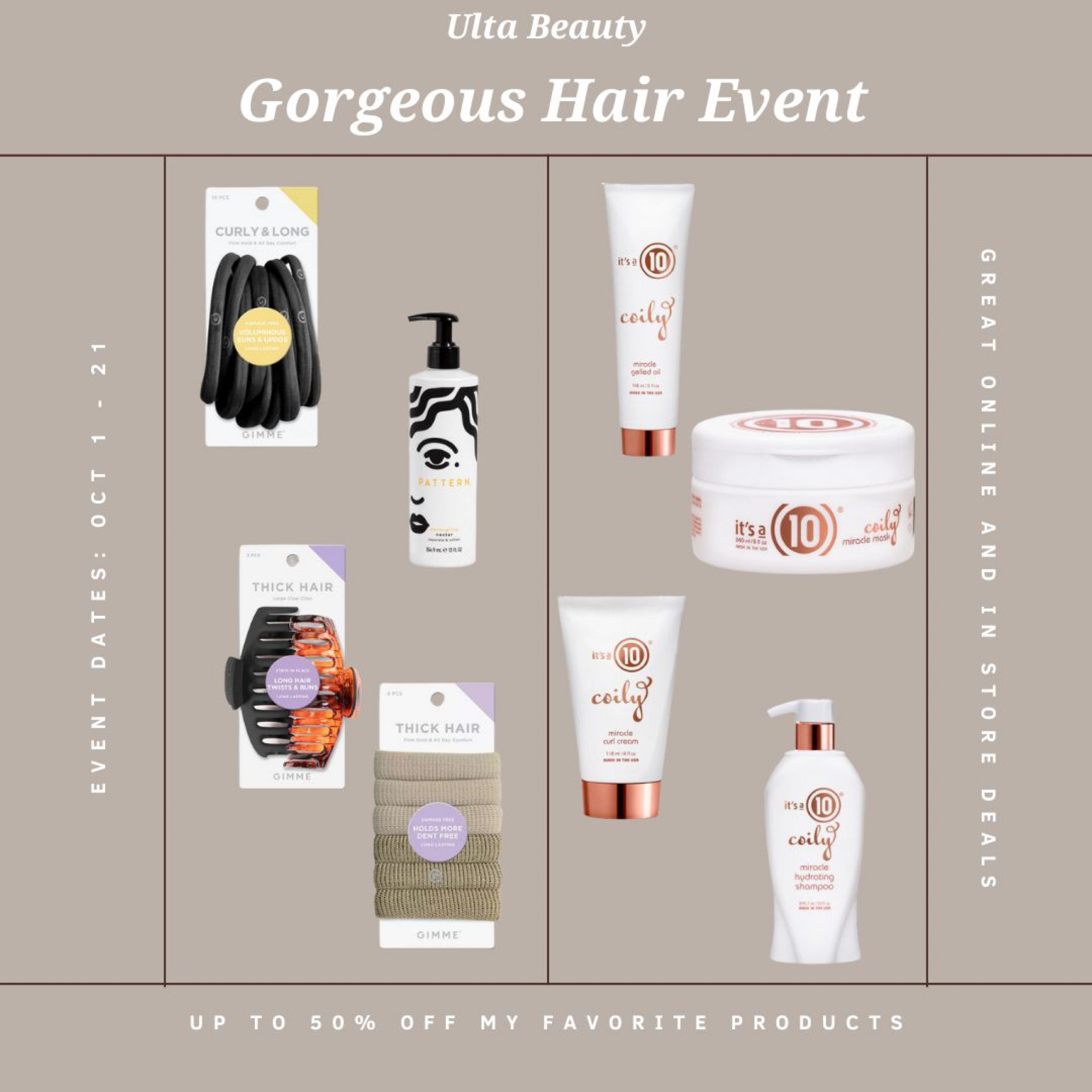 The sale I’ve been waiting for is finally here! Been wanting to try the new curls line from it’s a 10! Also needed to grab another detangler from Pattern. It’s great for taking down protecting styles  

#LTKfindsunder50 #LTKbeauty