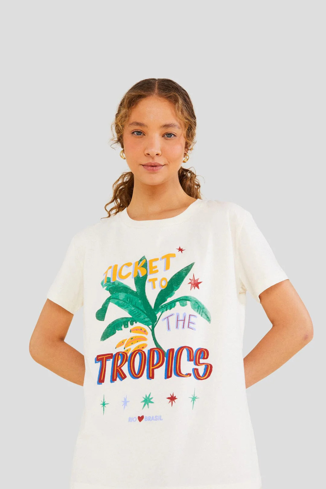 Ticket To The Tropics Organic Cotton T-Shirt | FarmRio (US)