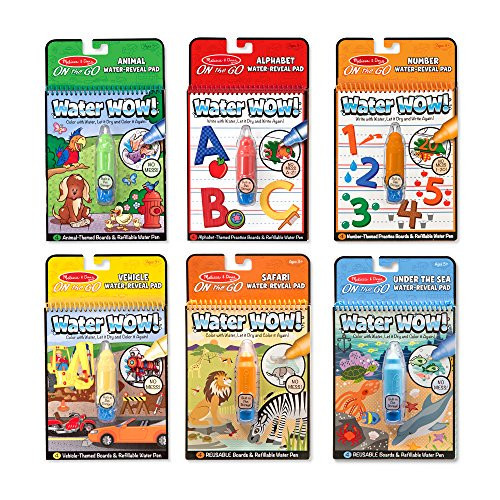 Melissa & Doug On the Go Water Wow! Reusable Water-Reveal Activity Pads, 6-pk | Walmart (US)