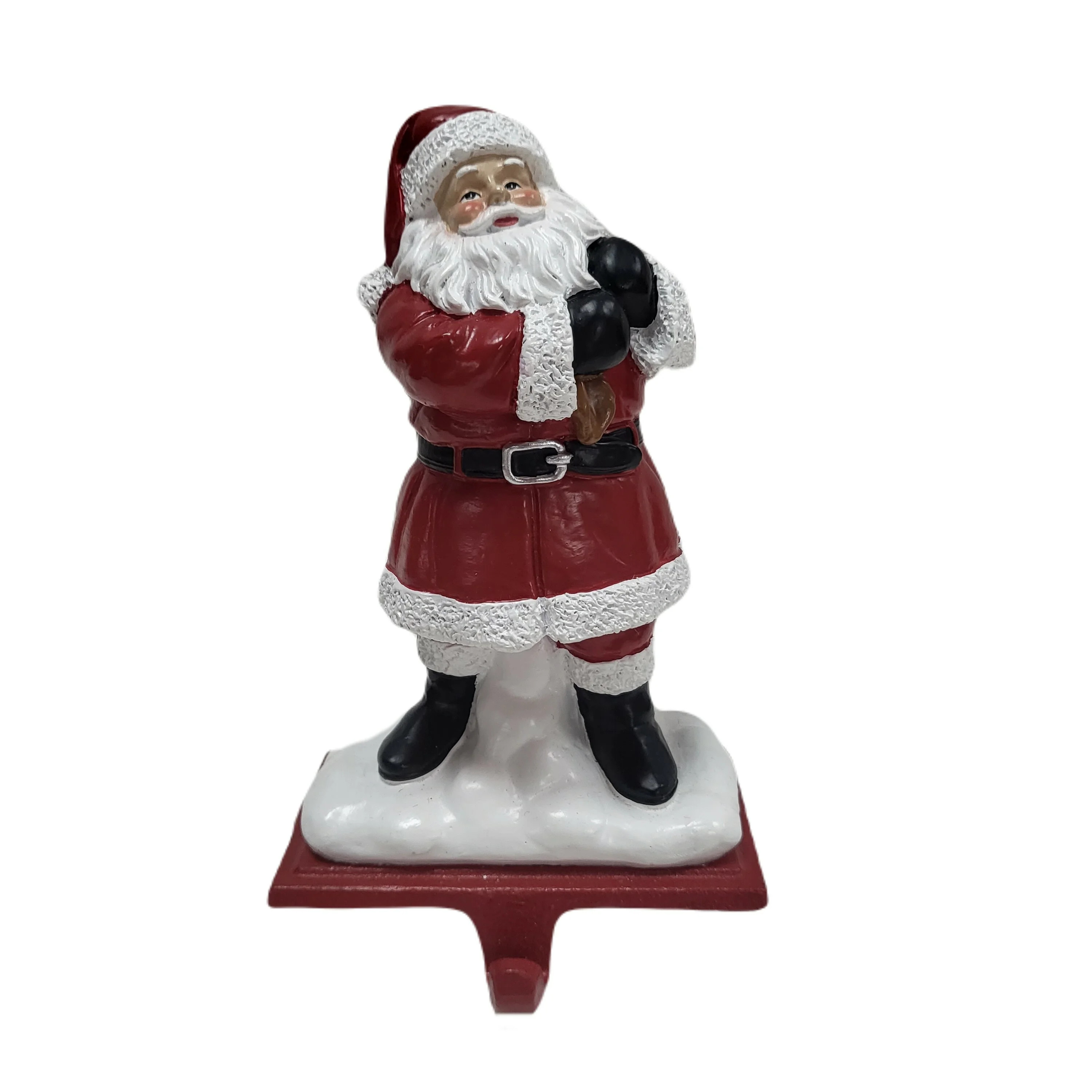 Red and White Santa with Gift Sack Christmas Stocking Holder, 7.5", by Holiday Time | Walmart (US)