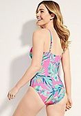 Shirred Front One Piece Swimsuit | Maurices