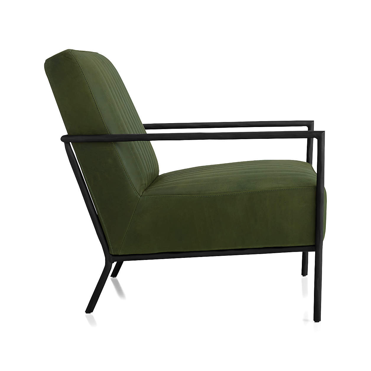 Pratt Leather Metal Frame Chair + Reviews | Crate and Barrel | Crate & Barrel