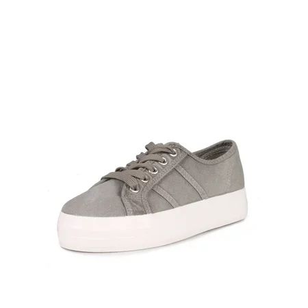 Nature Breeze Lace up Canvas Sneakers in Grey | Walmart (US)