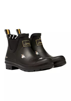 Joules Women's Black Dog Rain Boots, 6M | Belk