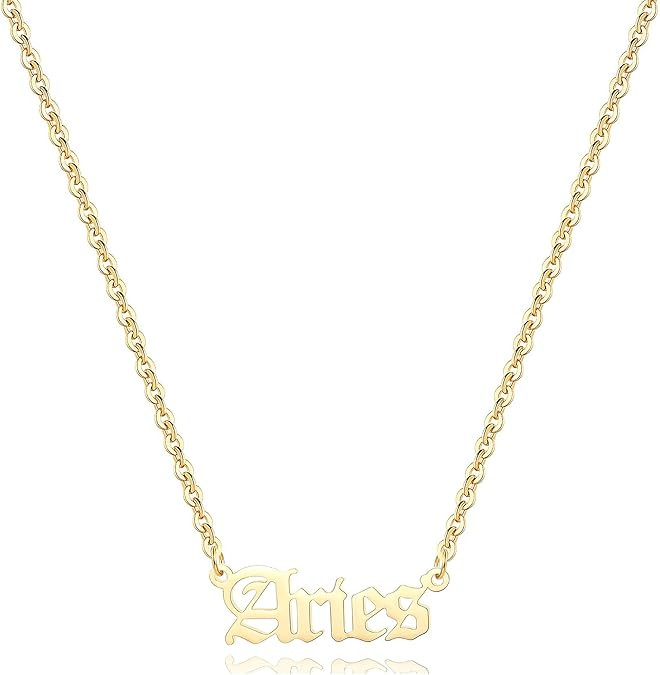 18K Gold Plated Astrology Necklace for Women Jewelry,12 Zodiac Pendant Horoscope Constellations N... | Amazon (US)