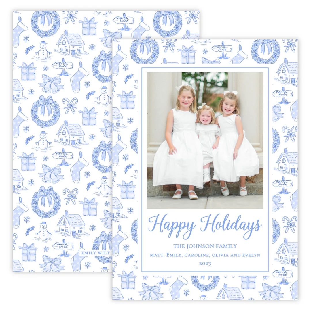 Printable Christmas Photo Card Holiday Photo Card Watercolor - Etsy | Etsy (US)