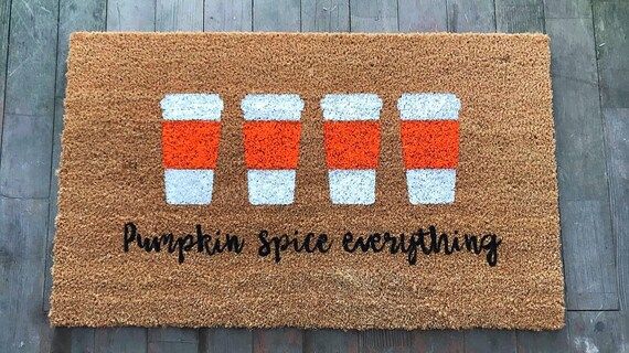Pumpkin spice welcome mat | Etsy (US)