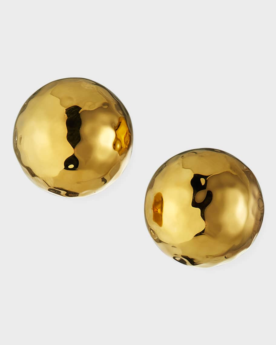 Hammered Gold Dome Stud Earrings | Neiman Marcus