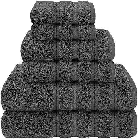 American Soft Linen 6 Piece Towel Set, 2 Bath Towels 2 Hand Towels 2 Washcloths, 100% Turkish Cot... | Amazon (US)