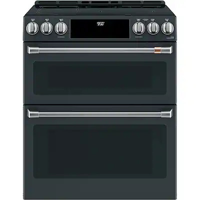 Café - 7.0 Cu. Ft. Slide-In Double Oven Electric Induction Convection Range - Matte Black | Best Buy U.S.