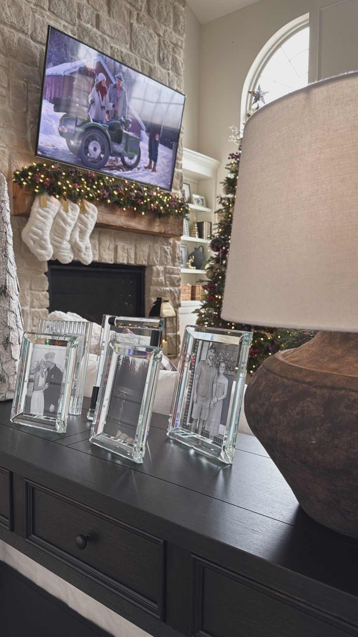 Just got my new console table in the mail and if you were to tell me this was from pottery barn or Arhaus I would believe it! 

Use code: kate20 to save on my crystal frames! 

#LTKHoliday #LTKSeasonal #LTKHome