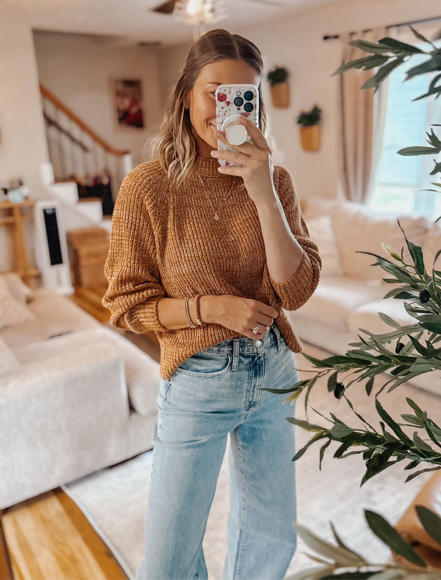 I’m here for this color and ready for the sweater weather 🍁🌻

Very excited for that cooler weather to start wearing my sweaters. This guy is from Old Navy and I’m in love with the knit and color. 
Runs TTS - size up for oversize fit. 

The denim is a staple for this season! Easy to dress up or down. 
Wearing a size 2. I’d recommend sizing down one size if on the fence. 

#LTKStyleTip #LTKSaleAlert #LTKSeasonal