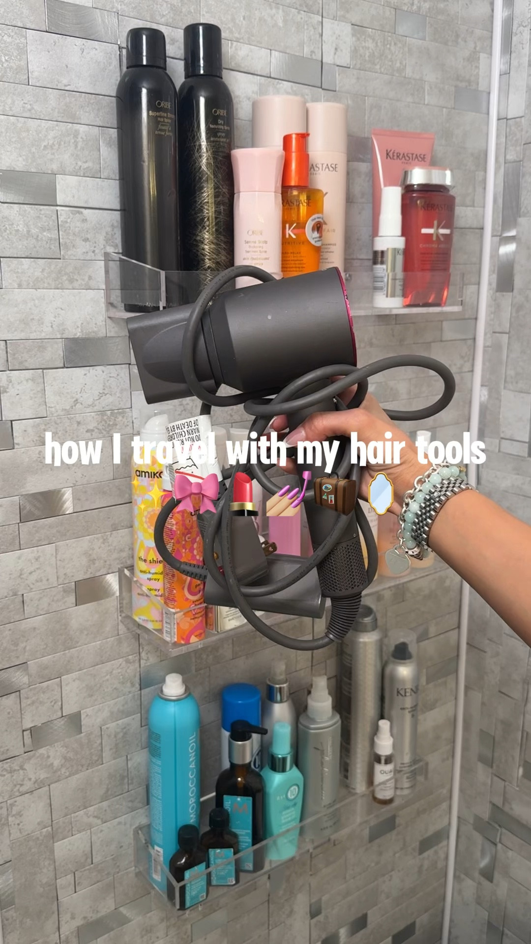 how i travel with my hair tools! 
✨🎀💄💅🏼🧳🪞
the heat safe bag is amaziiing because you can literally put hot tools in the bag and throw it in your luggage if you are in a hurry! 

*cable ties are currently 31% off right now for Amazon Prime Day!! only $8 for 20!* 

#LTKTravel #LTKVideo #LTKSaleAlert