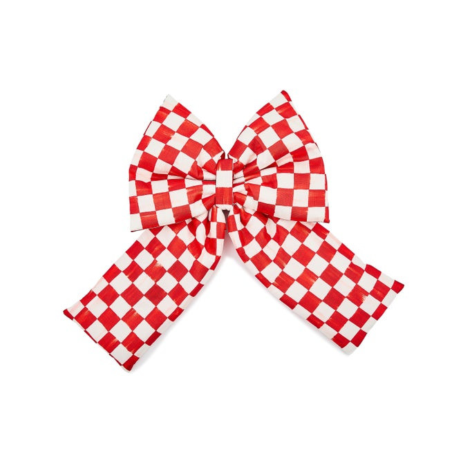 Red Check Large Bow | MacKenzie-Childs