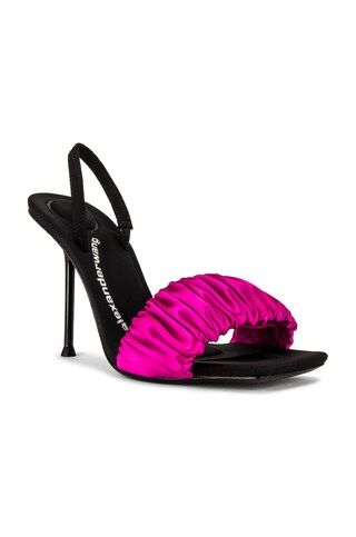Alexander Wang Julie Scrunchie Slingback Sandal in Lipstick Pink from Revolve.com | Revolve Clothing (Global)