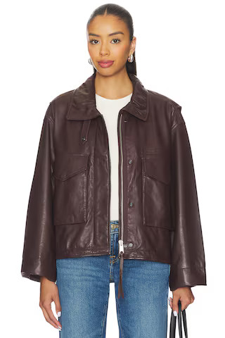 ALLSAINTS Clay Jacket in Oxblood Red from Revolve.com | Revolve Clothing (Global)