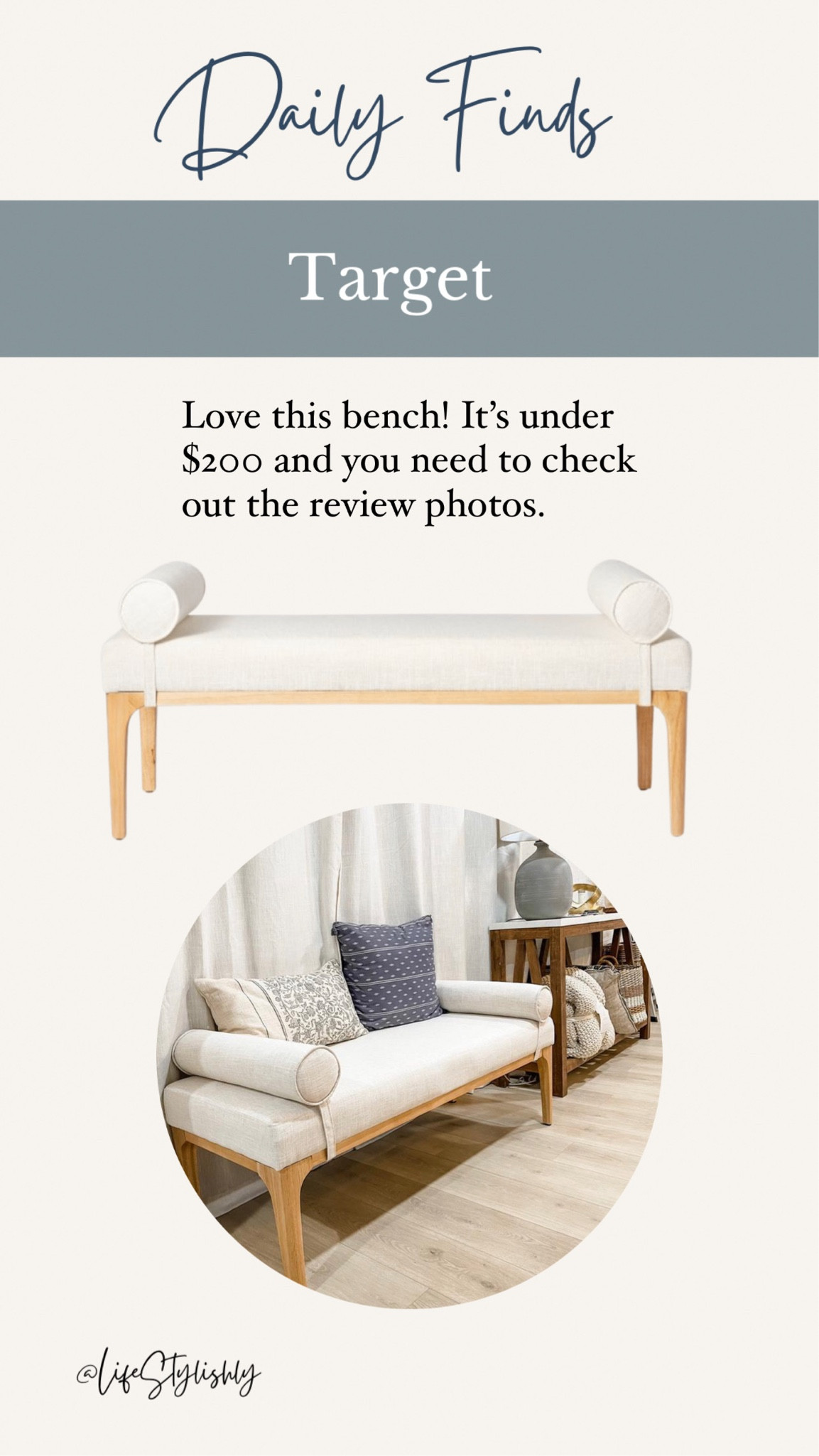 Affordable Bench Option 

#LTKstyletip #LTKhome