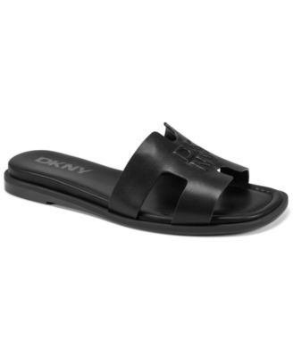 Dkny Women's Columba Slide Flat Sandals - Slate Blue | Macy's
