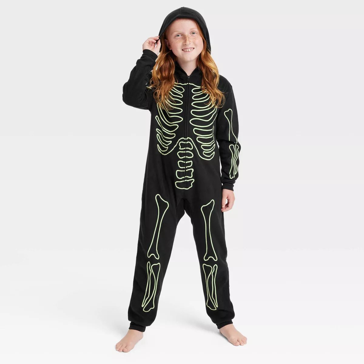 Kids' Glow-In-The-Dark Skeleton Halloween Matching Family Union Suit - Hyde & EEK! Boutique™ Bl... | Target