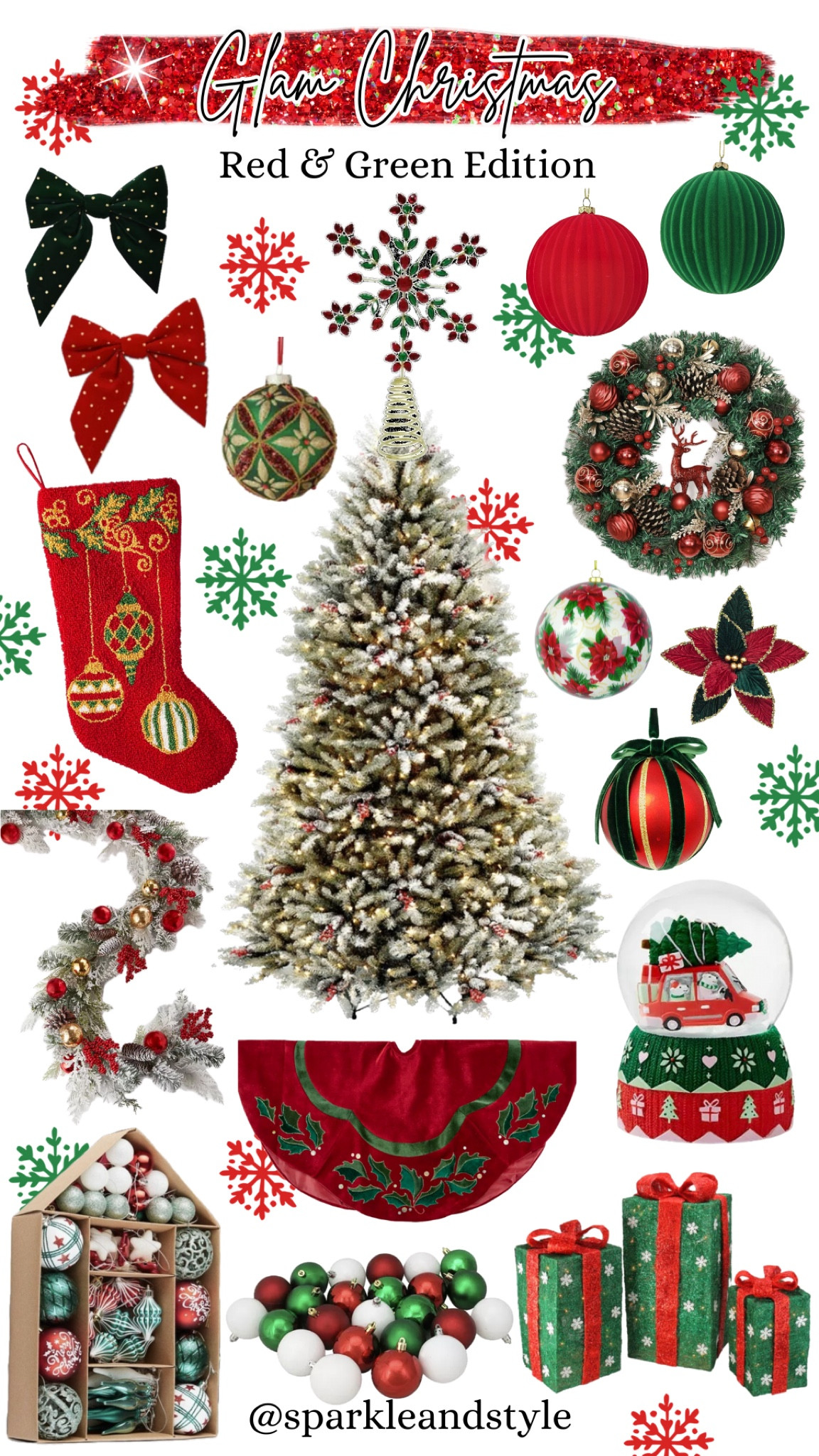 Glam Christmas: Red and Green Edition ❤️💚

Christmas decor, Christmas tree, Christmas ornaments, Christmas ribbon, Christmas tree skirt, christmas stocking, Christmas wreath, Christmas tree topper, Christmas stocking holder, red and green Christmas decor, green Christmas tree, red and green Christmas ornaments, red and green snowflake tree topper, red and green Christmas tree skirt, red and green christmas stockings, red and green Christmas wreath, red, white, and green ornaments, red and green Christmas decor, red snow globe, glitter ornaments, velvet ornaments, red and green Christmas tree bows, red and green garland, red and green gift box outdoor decor, red and green magnolia, traditional Christmas decor, home interior, home decor, home accessories, home decoration, glam Christmas decor, girly girl Christmas, Luxe Christmas, elegant Christmas, classy Christmas, Christmas tree decorations, Christmas decorations

#LTKHoliday #LTKSeasonal #LTKHome