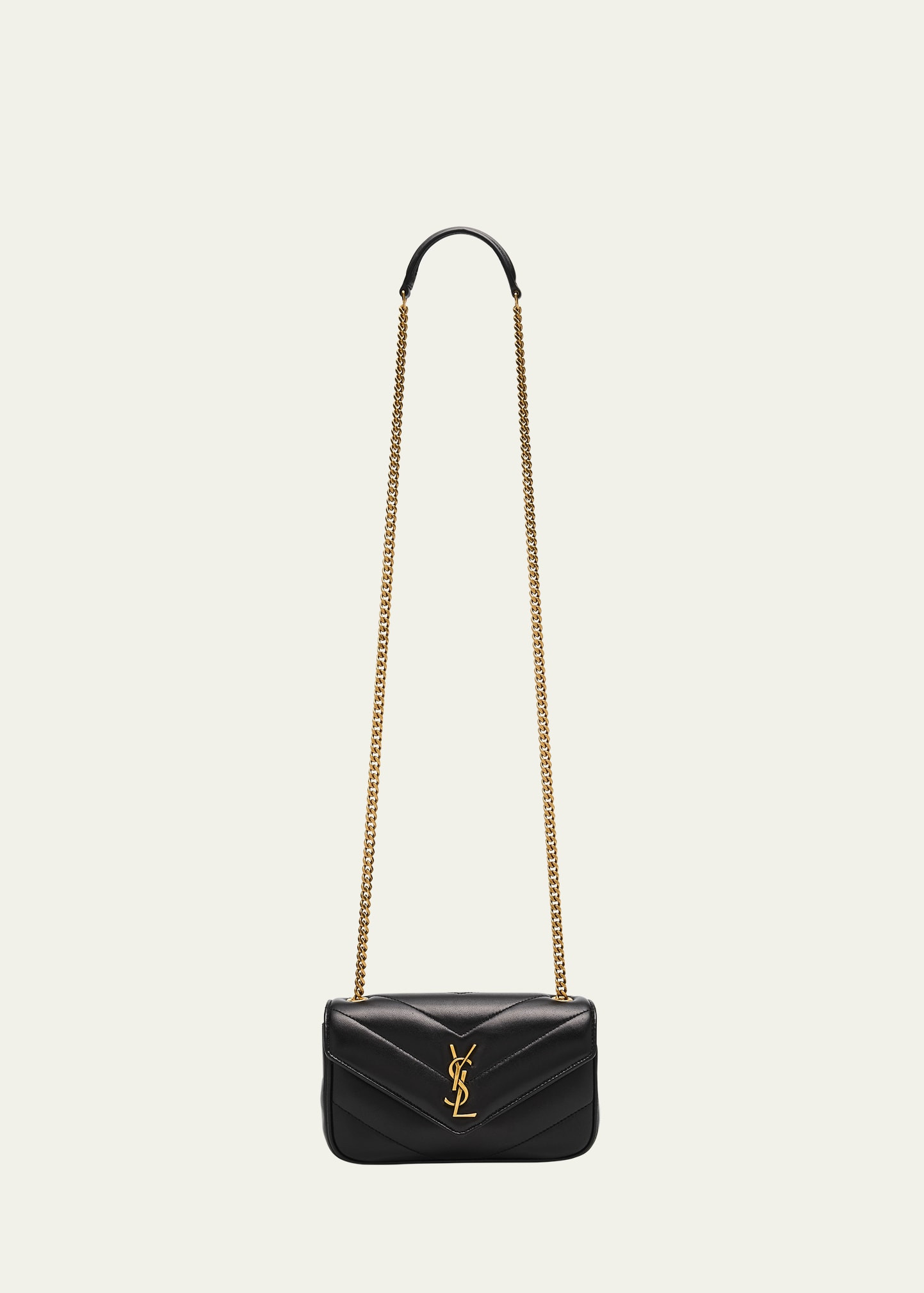 Saint Laurent Loulou Mini YSL Chain Crossbody Bag in Quilted Leather | Bergdorf Goodman