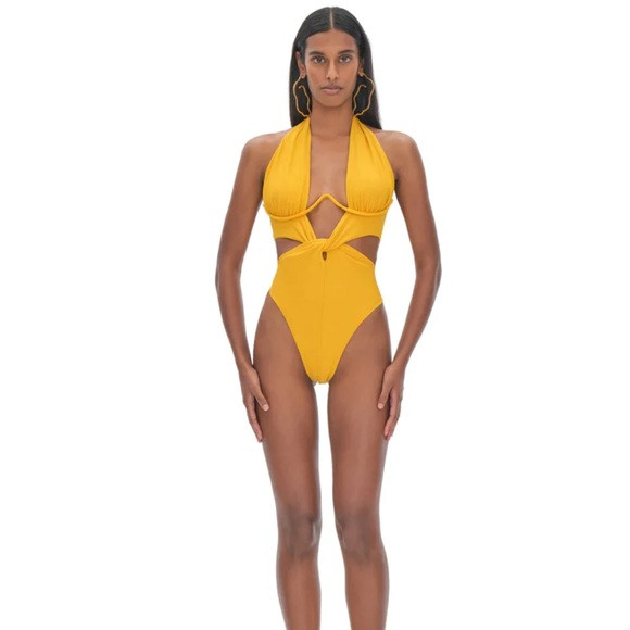 Andrea Iyama Yellow Nayo one piece swimsuit | Poshmark