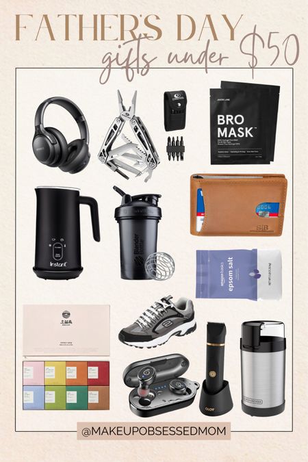 Check out these affordable father's day gifts under $50 including headphones, water bottle, sneakers, wallet and more!

#amazonfinds #giftsforhim #mensgiftidea #giftsfordad

#LTKGiftGuide #LTKFind #LTKunder50