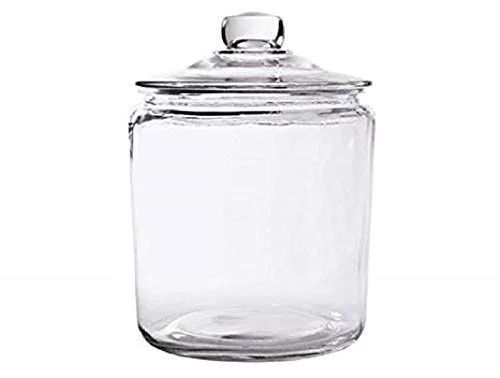 Glass Cookie Candy Penny Jar with Glass Lid, 1 Gallon Old Fashioned Clear Round Storage Container... | Walmart (US)
