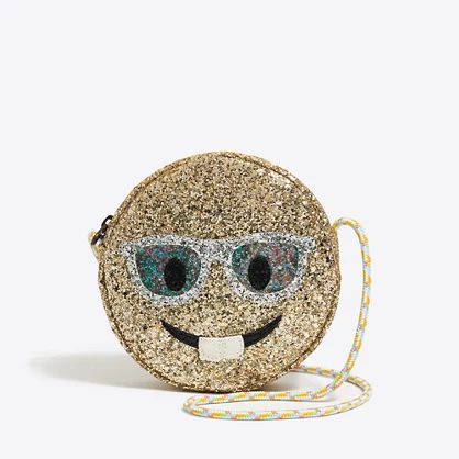 Girls' glitter glasses emoji bag | J.Crew Factory