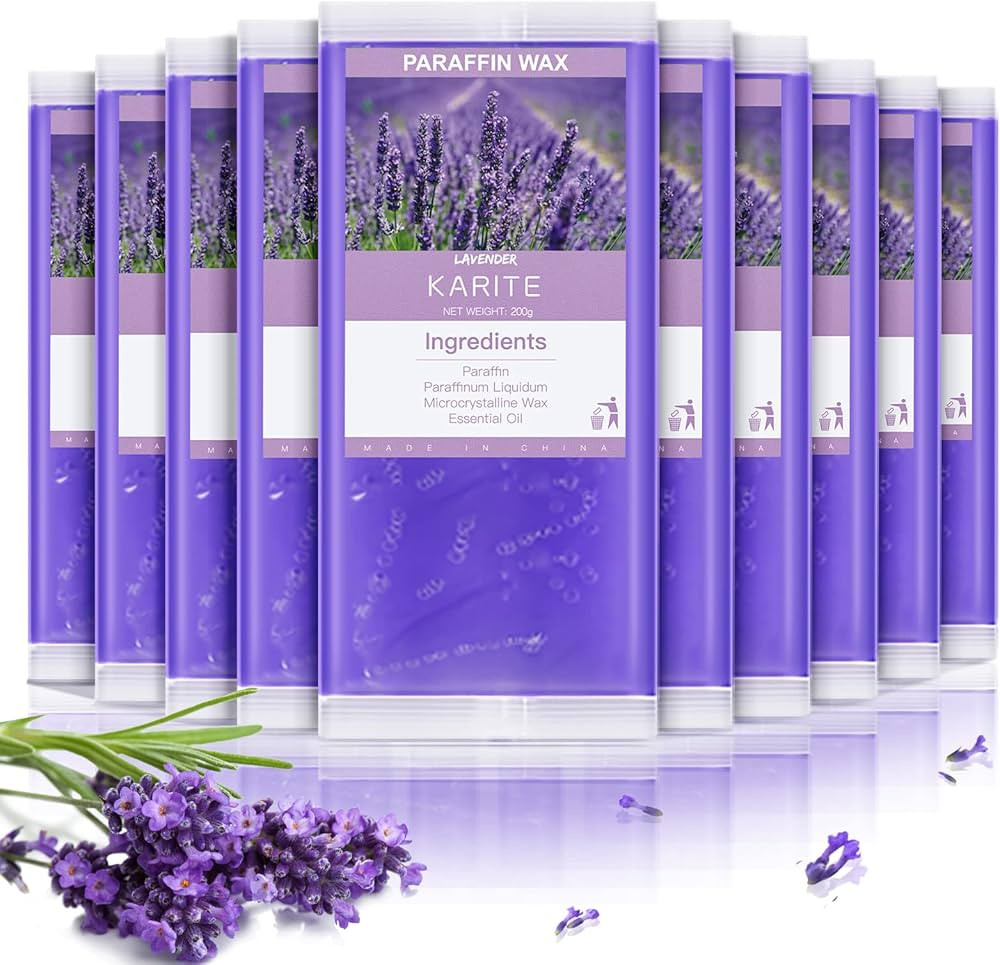 KARITE Paraffin Wax Refills, 10 Pack Lavender Scented Paraffin Wax Beads Blocks for Paraffin Bath... | Amazon (US)