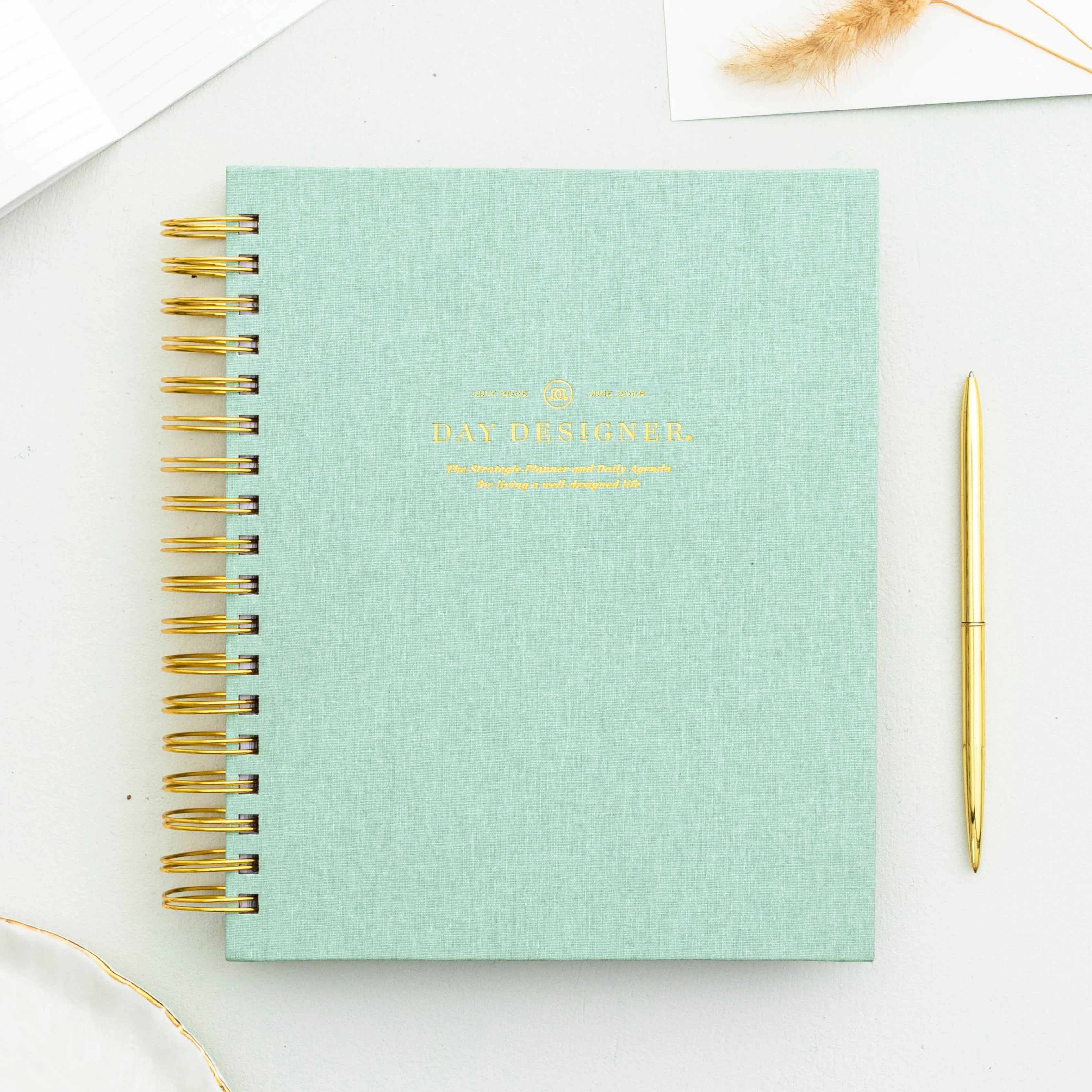 2025-26 Daily Planner: Sage Bookcloth | Day Designer