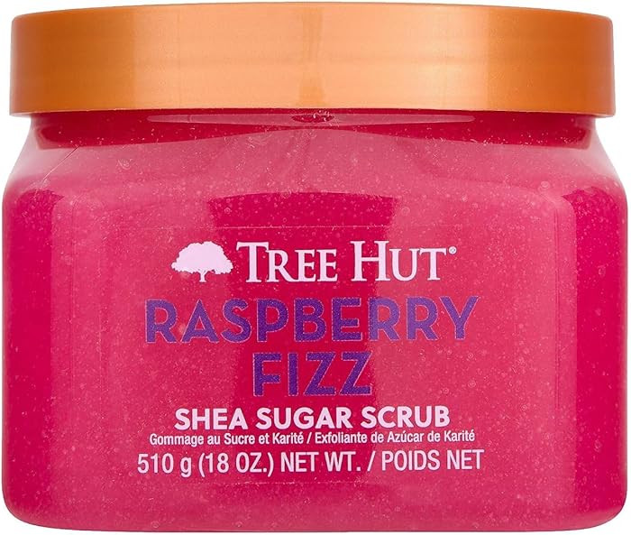Tree Hut Raspberry Fizz Body Scrub, Exfoliating & Hydrating Sugar Scrub with Shea Butter & Essent... | Amazon (US)