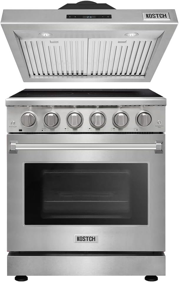 Amazon.com: KOSTCH 30 inch Electric Range with 5 Heating Elements Cooktop, 4.55 Cu. Ft. Convectio... | Amazon (US)