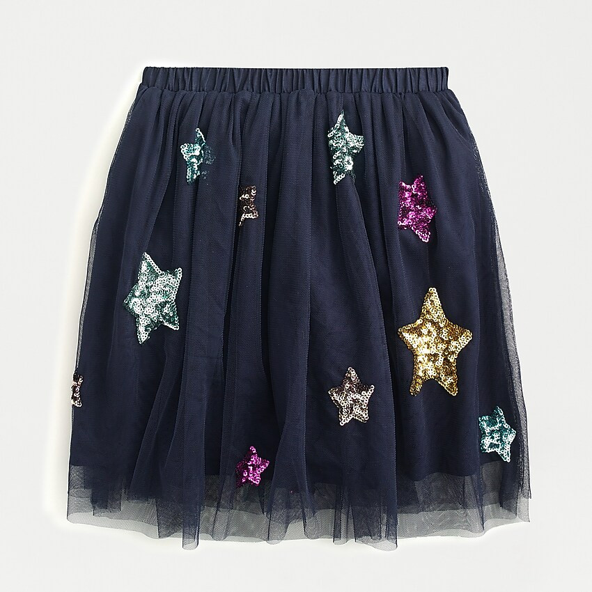 Girls' tulle skirt with sequin stars | J. Crew US