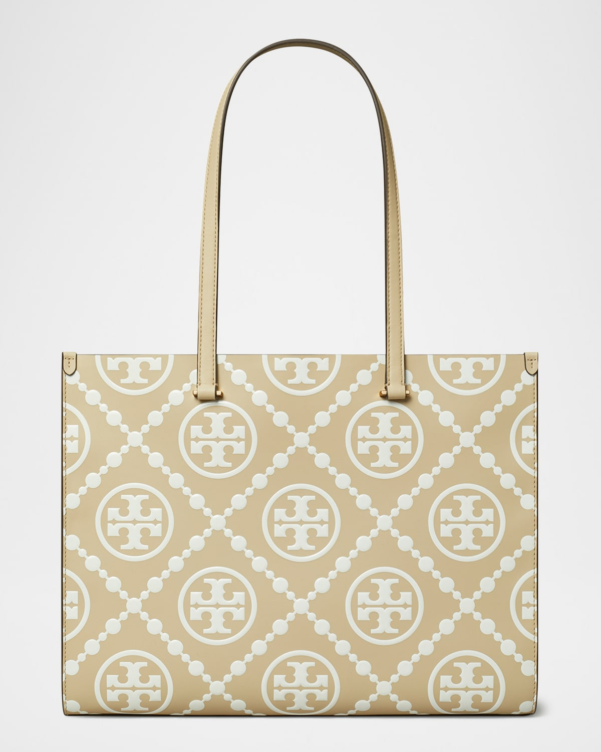 T Monogram Embossed Leather Tote Bag | Neiman Marcus