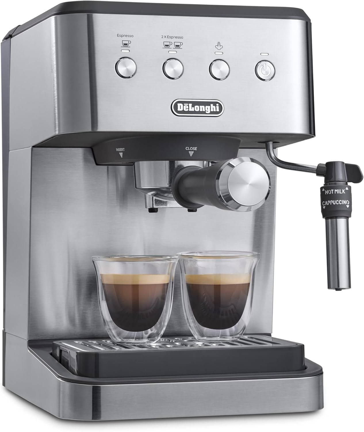 De'Longhi Classic Espresso Machine, Milk Frother, Stainless Steel | Amazon (US)