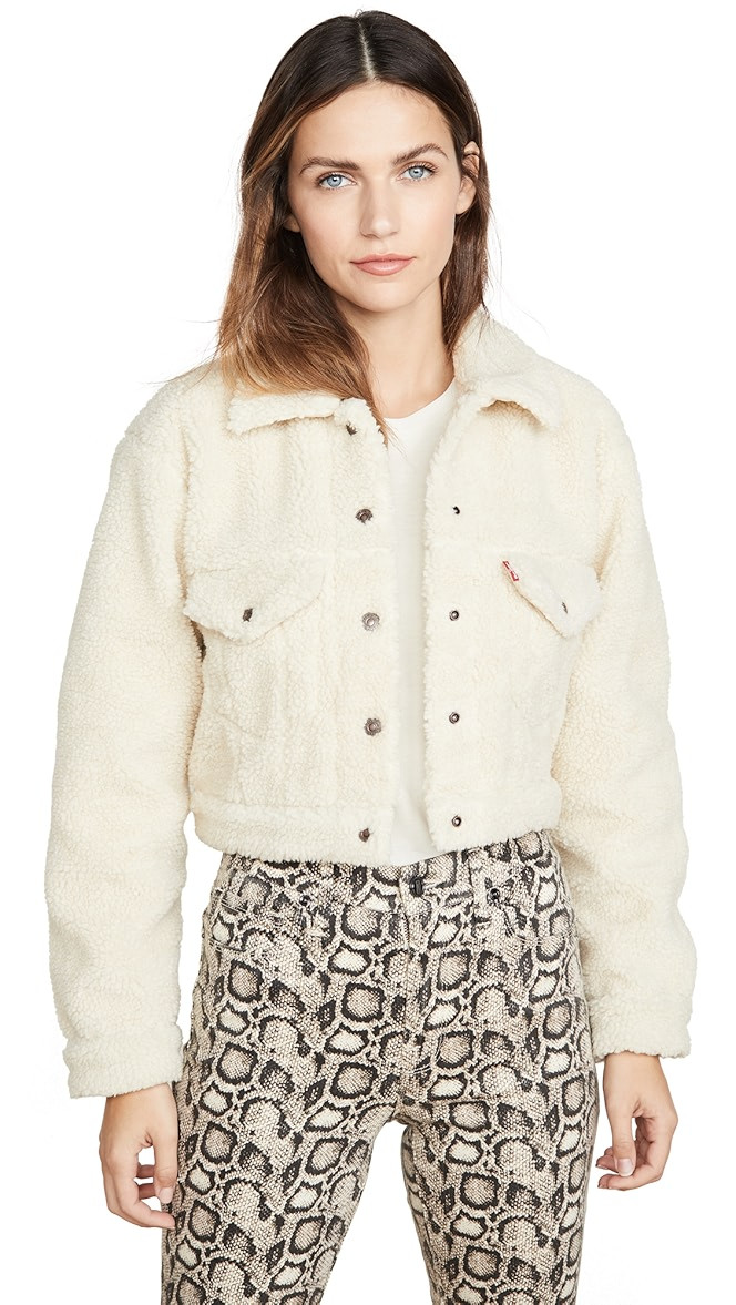 Crop Ao Sherpa Trucker Jacket | Shopbop