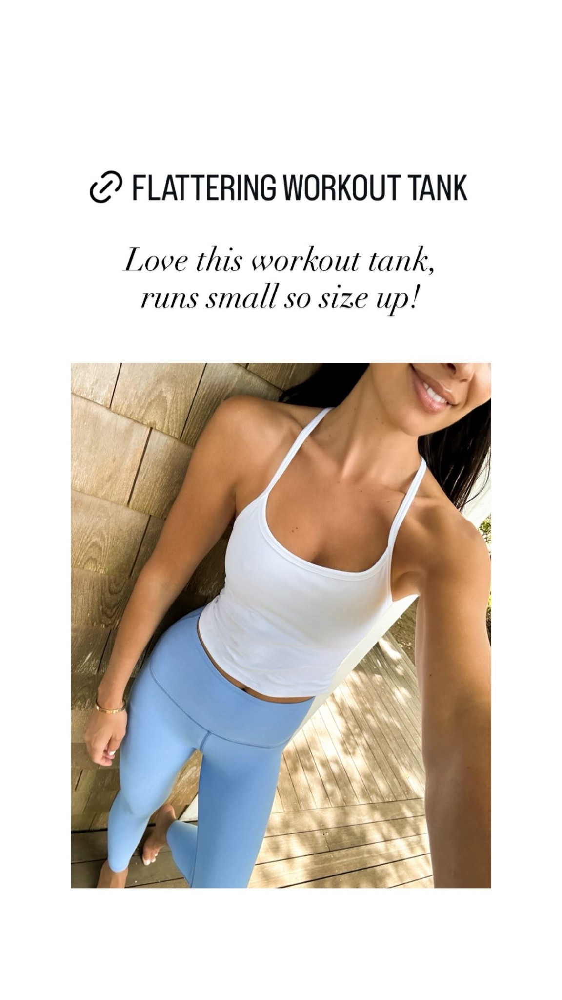 Love this workout tank, runs small so size up!

#LTKActive #LTKfitnessgoals #LTKootd