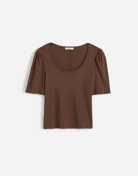 Puff-Sleeve Scoopneck Tee | Madewell