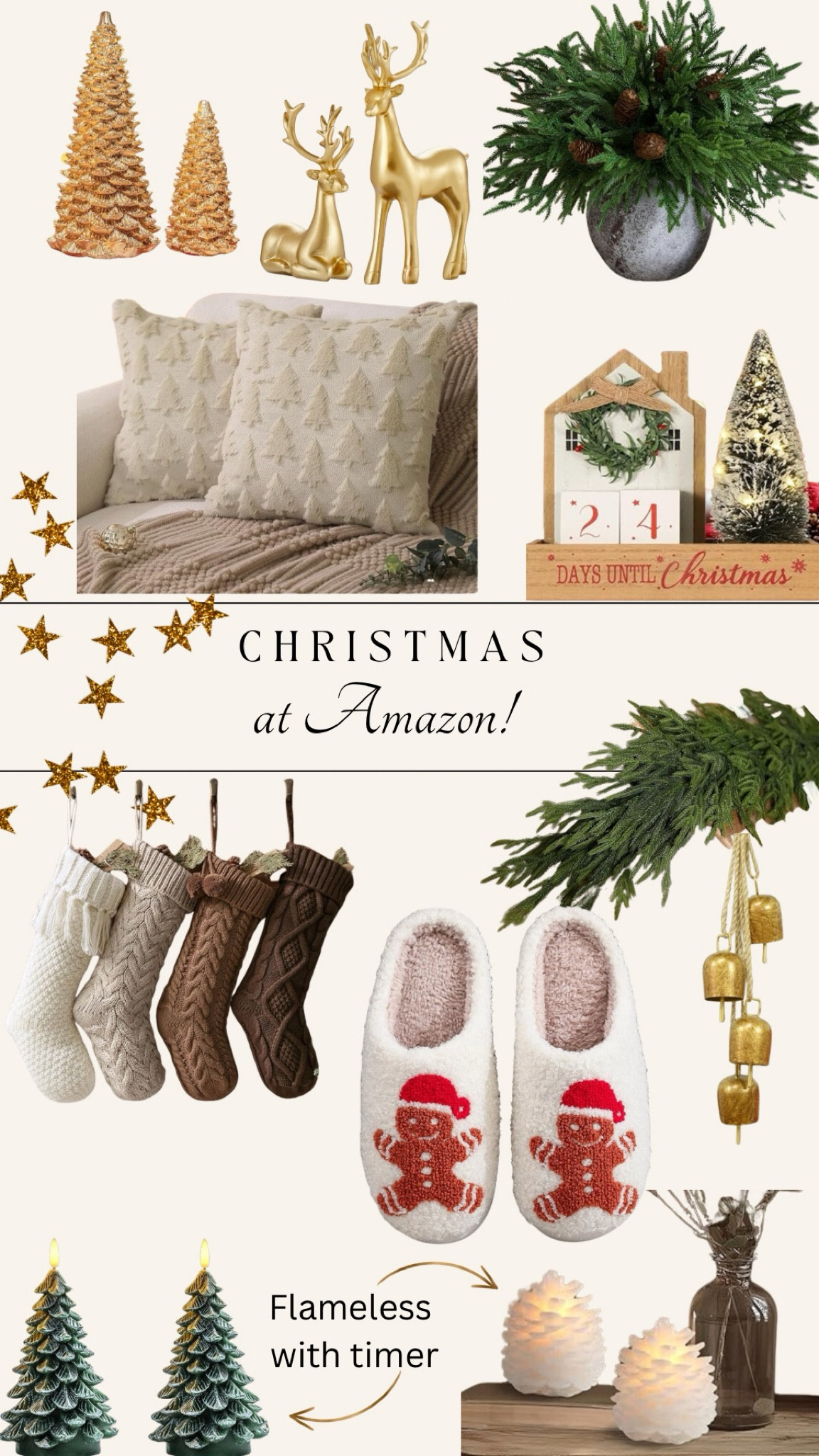 Affordable Amazon Christmas decor! Gingerbread slippers, garland, count down calendar, and more! 

#LTKHome #LTKSeasonal #LTKHoliday